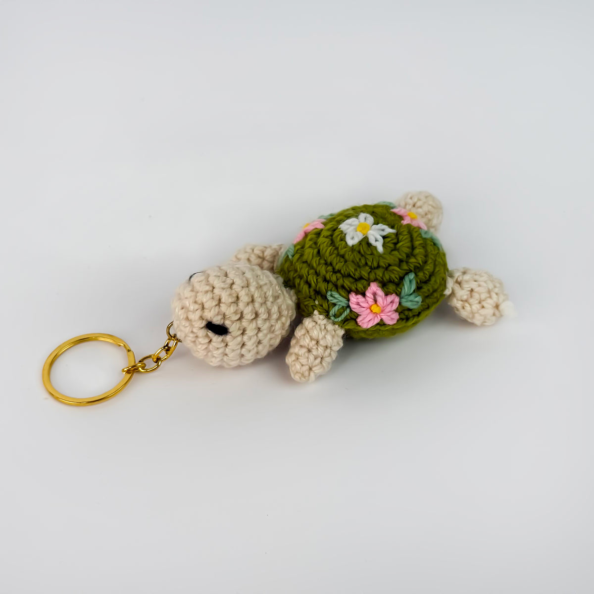 Turtle Crochet Keychain
