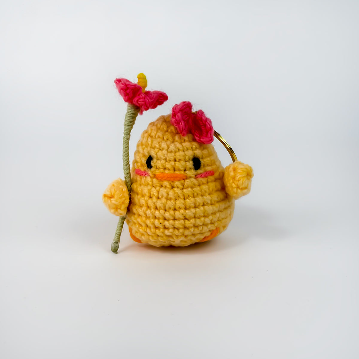 Chicken Crochet Keychain