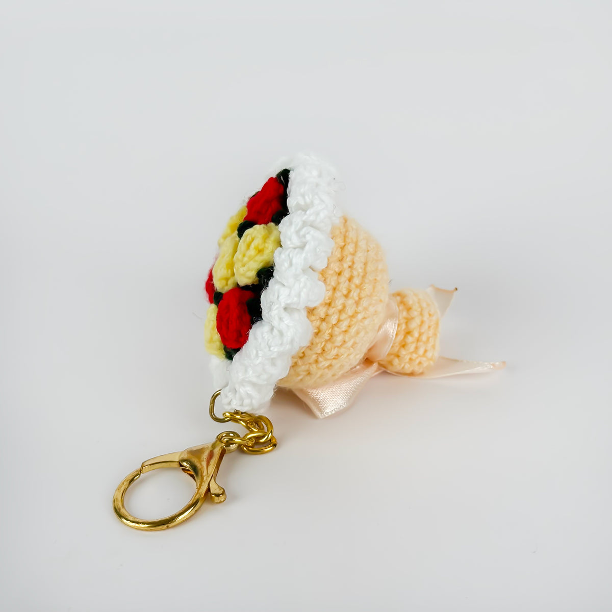 Rose Bouquet Crochet Keychain
