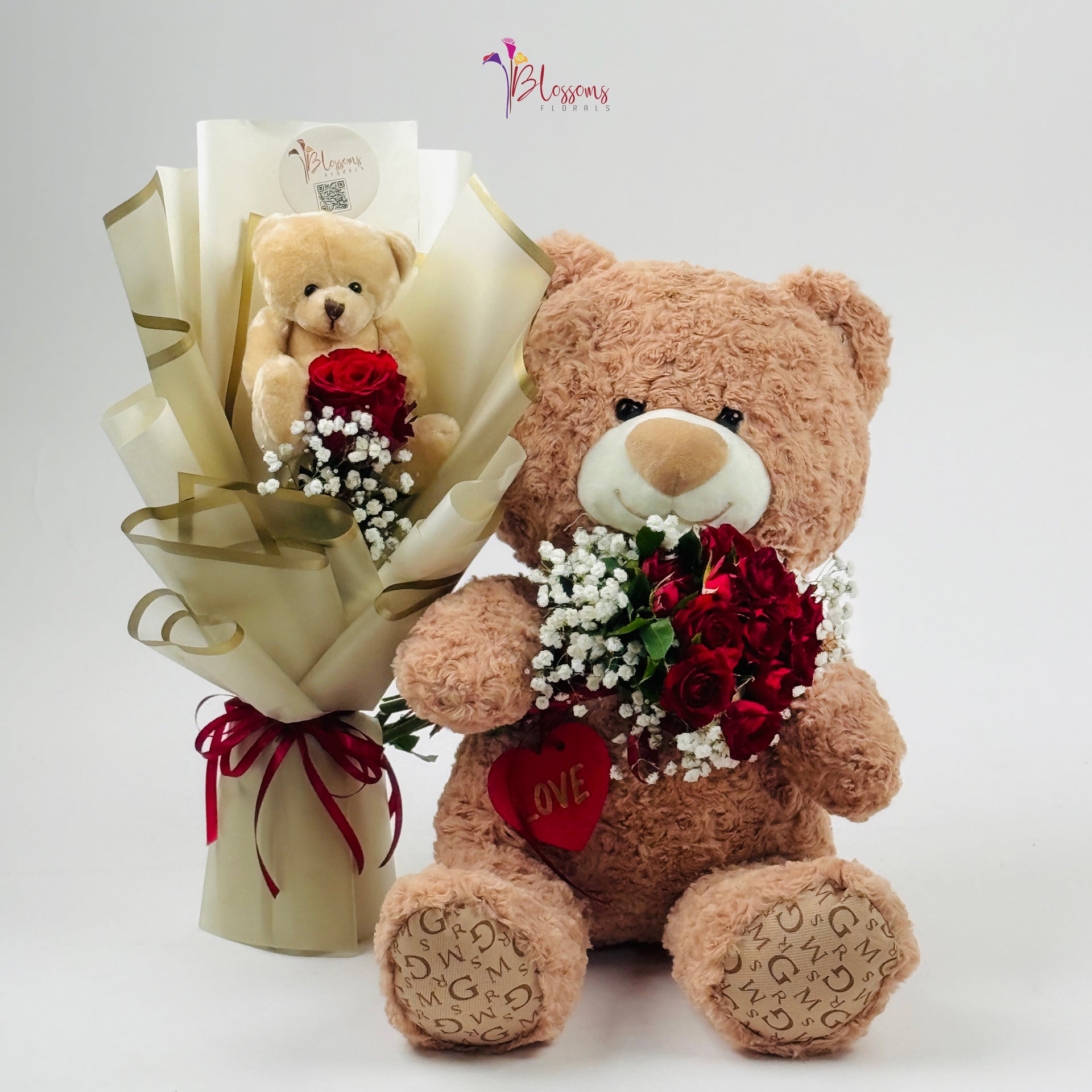 Big Teddy Bear With Flowers And Chocolate Teddy Flowers Chocolate Spectacular Single Rose With Teddy Bear And  Chocolate Truffles